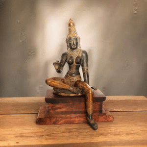 Devi Parvati on Wooden Singhasana