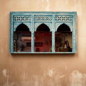 Triple Jharokha Teal Colour