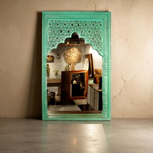 Jali Mehrab Mirror Teal Colour