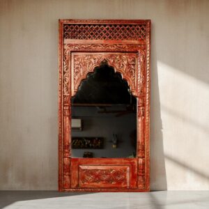 Jharokha Mirror Frame Red Colour