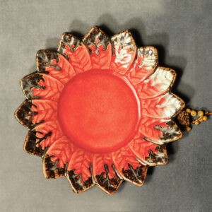 Red Flower Plate