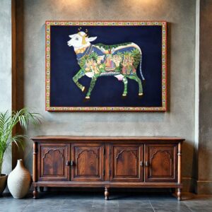 Kamdhenu with Krishna Leela (Midnight Blue)