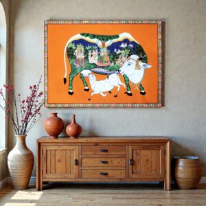 Kamdhenu with Calf (Tangerine)