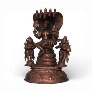 Lakshmi and Narasimha Seated on Sheshnag With Hanuman and Garuda