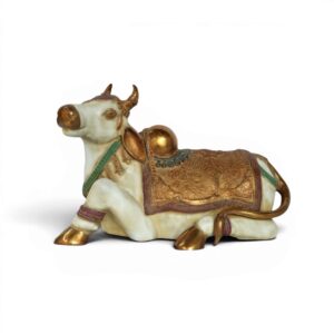 Nandi Ji White Patina Finish