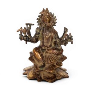 Varah Sitting on Lotus Gold Patina Finish