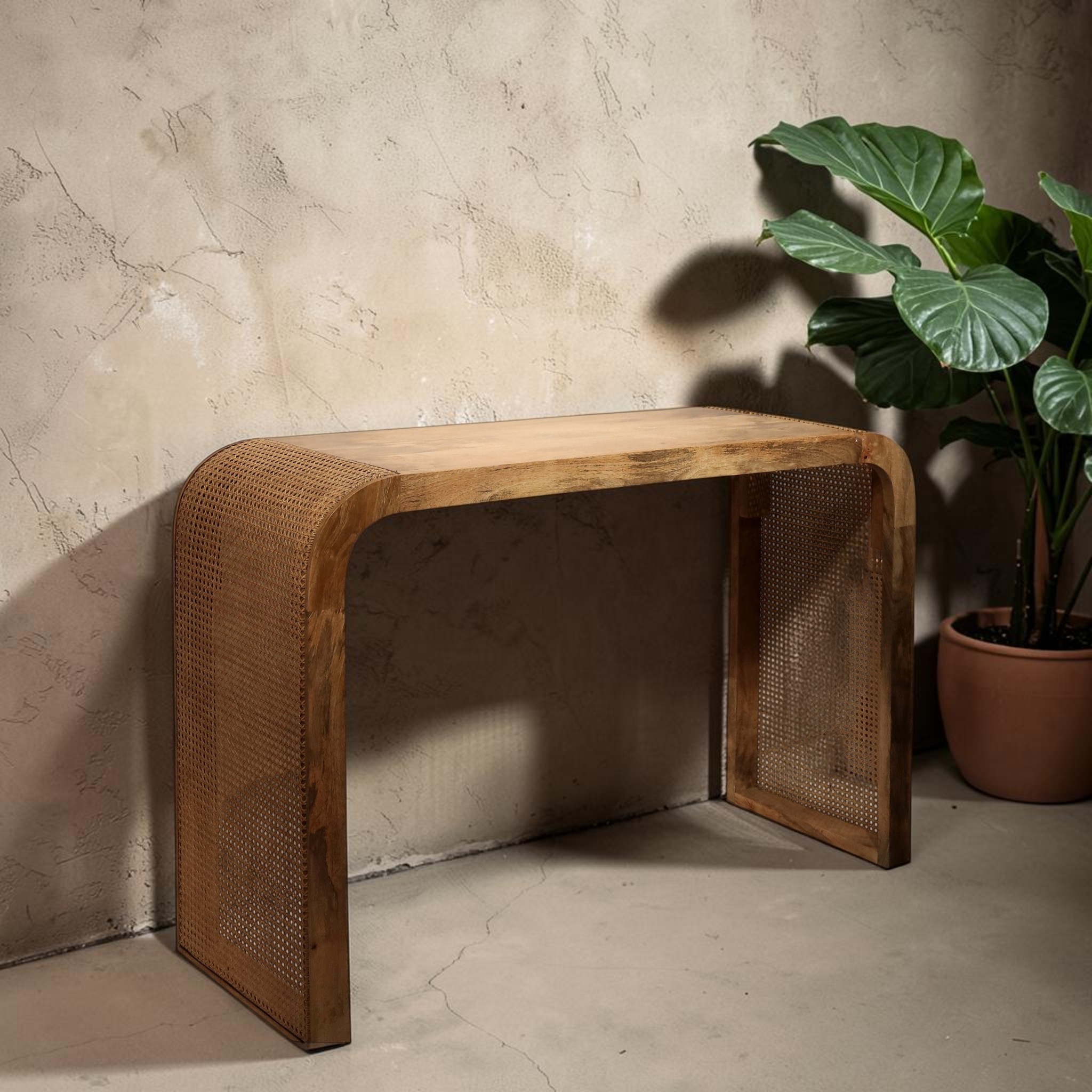 Ratan Console Natural Colour