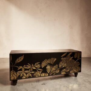 Brass Flower Door Sideboard
