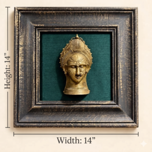 Brass Tribal Goddess Face Wall Art